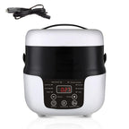 12V-24V 2L Car-Mounted Push-Button Rice Cooker, English, English + Battery Cable, Russian, Russian + Battery Cable English