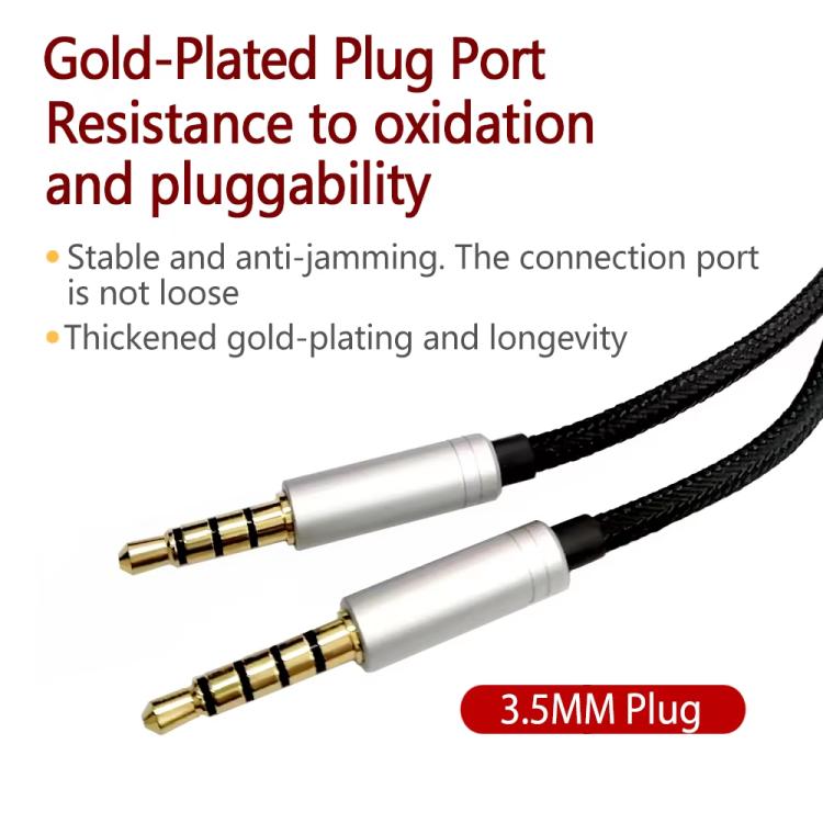 For Logitech Astro A10 / A40 Headset Gaming Headset 2m Braided Audio Cable, Silver Plug Straight Through, Silver Plug Wired Controller, Black Plug Wired Controller – Durable Build, Easy to Use