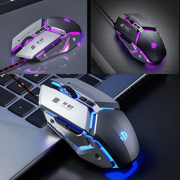 Inphic W-02 USB Wired Mouse Gaming Macro-Programmable Illuminated Computer Mice – Durable Build, Easy to Use