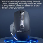 Inphic M9 2.4G Wireless Mouse Business Office Home Ergonomic Mute Computer Mice, M9 – Fast Charging