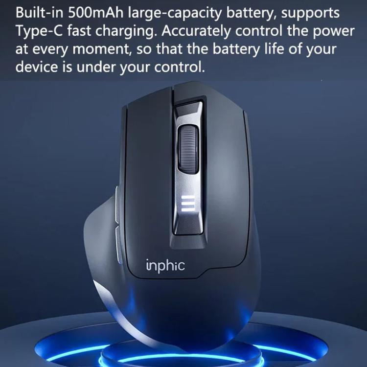 Inphic M9 2.4G Wireless Mouse Business Office Home Ergonomic Mute Computer Mice, M9 – Fast Charging