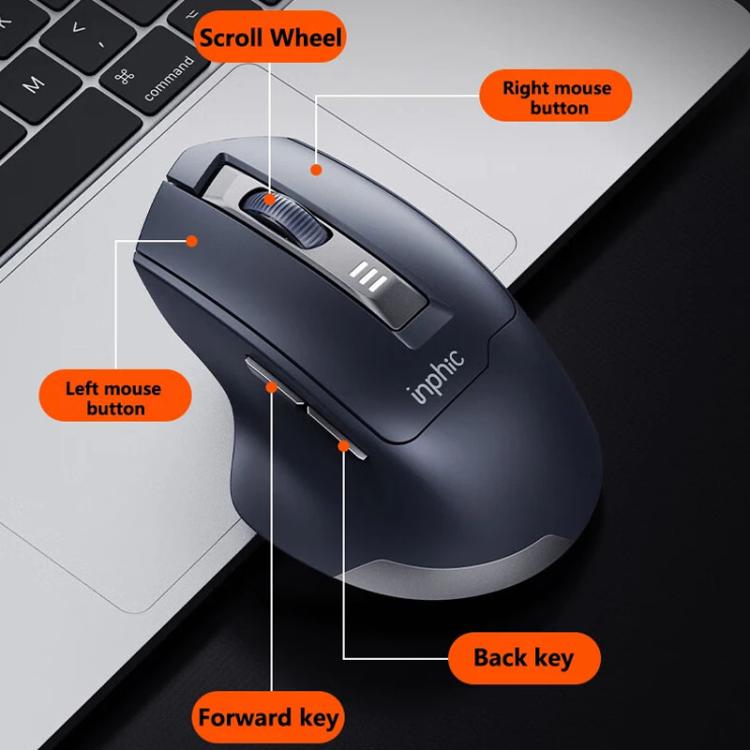 Inphic M9 2.4G Wireless Mouse Business Office Home Ergonomic Mute Computer Mice, M9 – Fast Charging