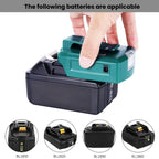 For Makita 14.4V/18V Lithium Battery Adapter With LED Lighting, Dual USB + DC