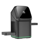 3 in 1 Metal Magnetic Wireless Charging Rotating Base Stand Black 15W