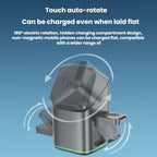 3 in 1 Metal Magnetic Wireless Charging Rotating Base Stand