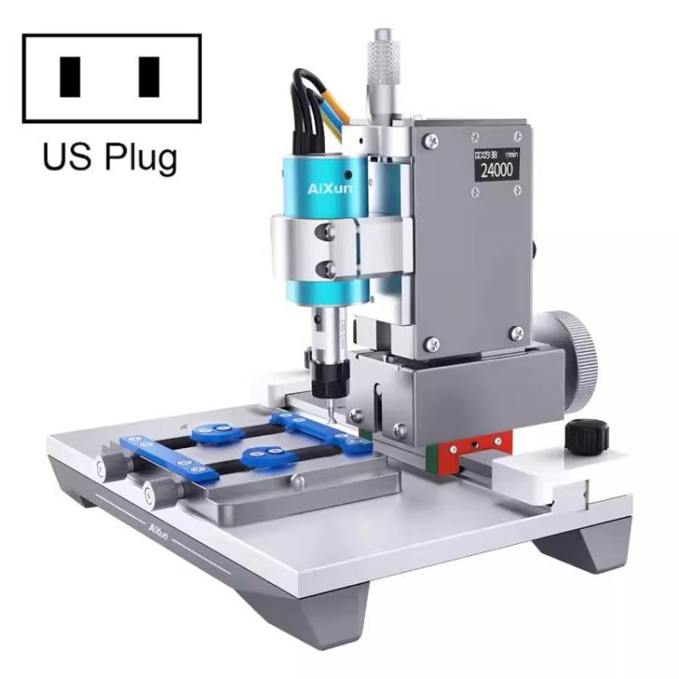 AiXun 2nd Generation Intelligent BGA Chip Polisher Phone Motherboard Automatic Repair Screen IC Degumming Machine, US Plug, EU Plug US Plug