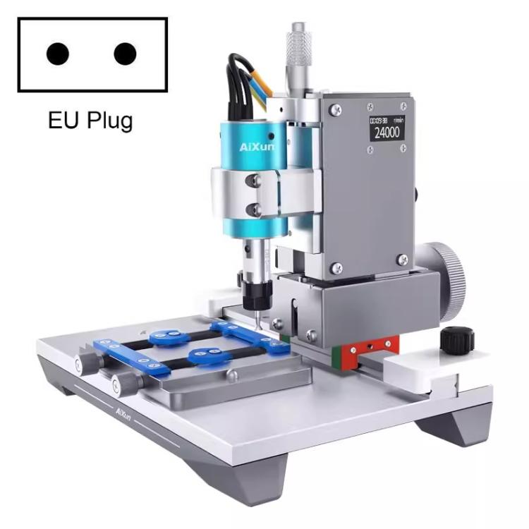 AiXun 2nd Generation Intelligent BGA Chip Polisher Phone Motherboard Automatic Repair Screen IC Degumming Machine, US Plug, EU Plug – Durable Build, Easy to Use EU Plug