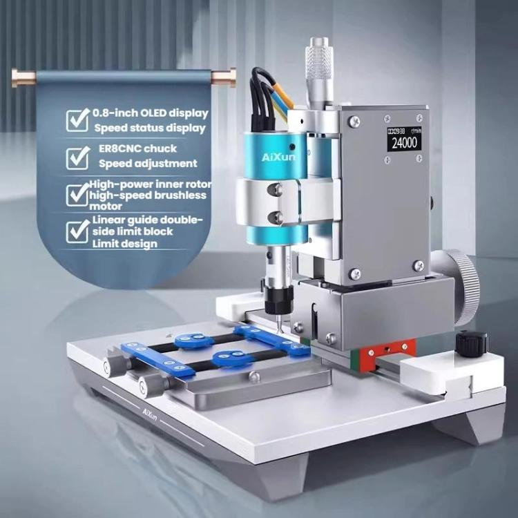 AiXun 2nd Generation Intelligent BGA Chip Polisher Phone Motherboard Automatic Repair Screen IC Degumming Machine, US Plug, EU Plug