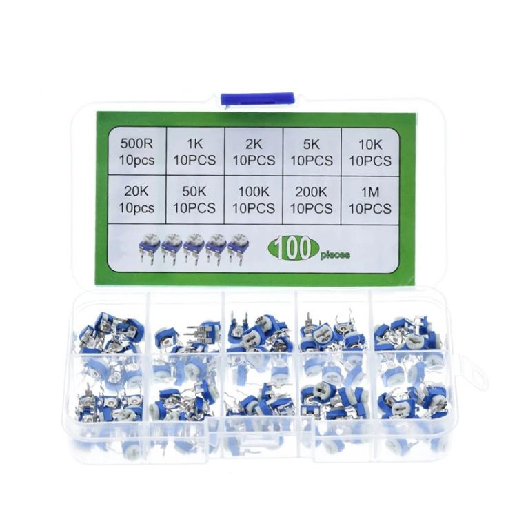 100pcs /Set Adjustable Resistor Box Kit, 100pcs /Set 100pcs Set