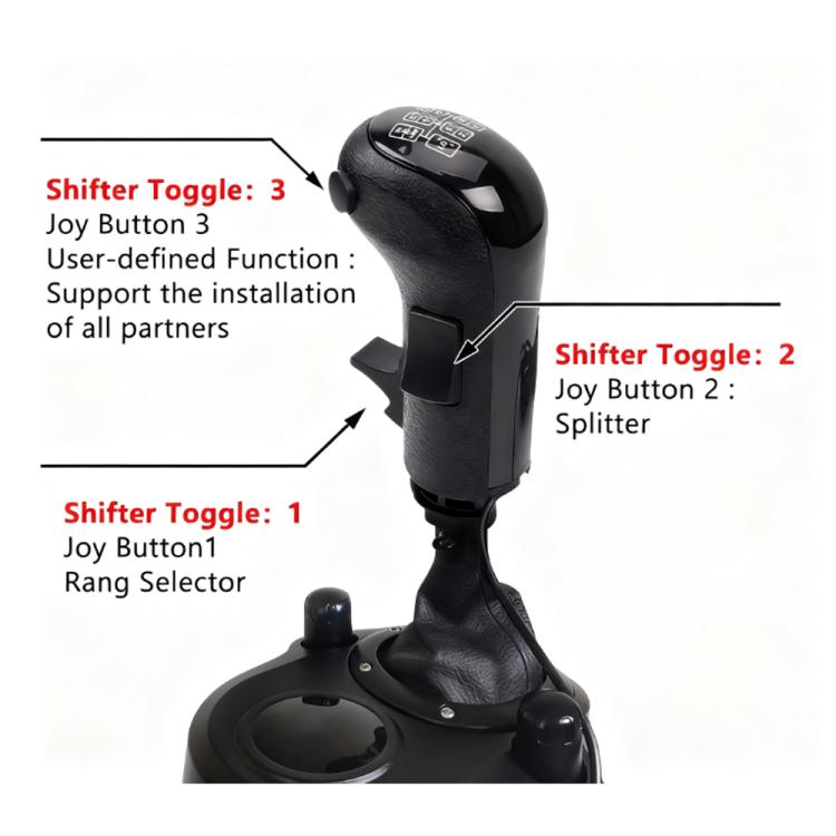 Racing Game Joystick Simulator Shifter For Logitech G29 / G27 / G25 / G923, HB043 – Aluminum Alloy, Plug-and-play