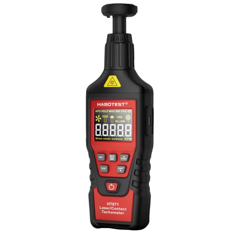 HABOTEST Photoelectric Digital Display Handheld Tachometer Default Title