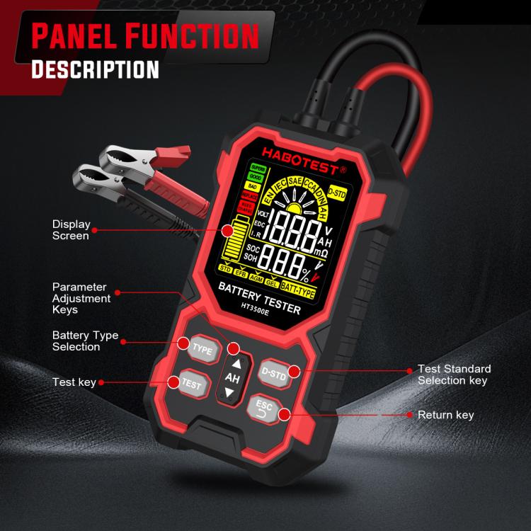HABOTEST 12/24V Car Battery Life Tester – Durable Build, Easy to Use