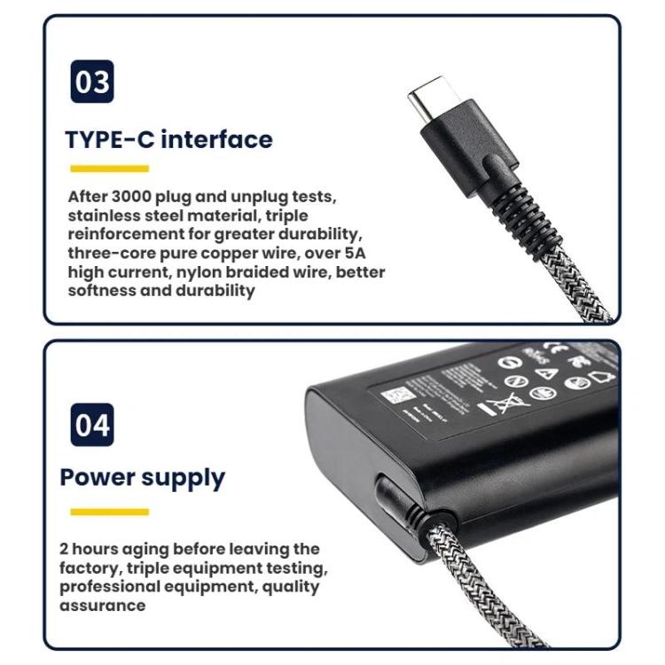 Type-C Super Fast Charge PD Charger For HP Laptops, 65W 20V-3.25A – TPU