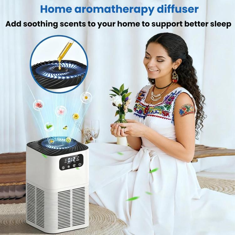 Desktop Aromatherapy Diffuser Negative Ion Odor Formaldehyde Removal Air Purifier, EU Plug