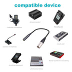 6.35mm Female to XLR Male to 1/4 inch TRS Audio Adapter Cable, 6.35mm Female to XLR Male