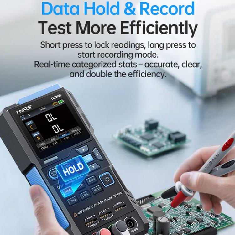 Handheld Digital Bridge Tester Capacitance Resistance Inductance Tester, FNIRSI LC1020E – TPU
