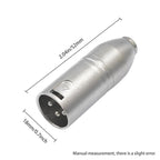 Metal Housing 3.5mm Female 1/8 TRS to Carnott Male XLR Male Audio Adapter