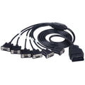 OBD2 Male To 6 DB9 Female Adapter Diagnostic Tool Connection Cable, Male To 6 DB9 Female Male To 6 DB9 Female