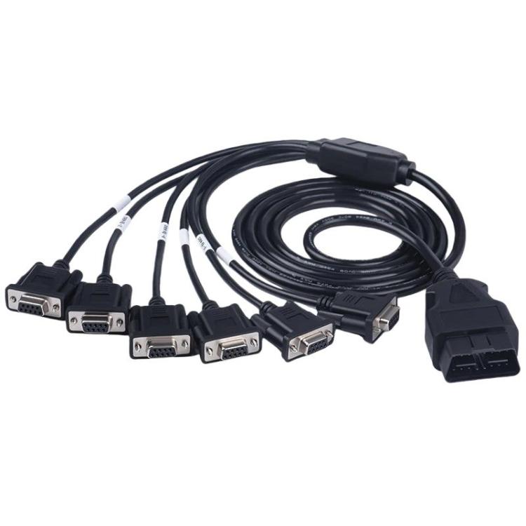 OBD2 Male To 6 DB9 Female Adapter Diagnostic Tool Connection Cable, Male To 6 DB9 Female Male To 6 DB9 Female
