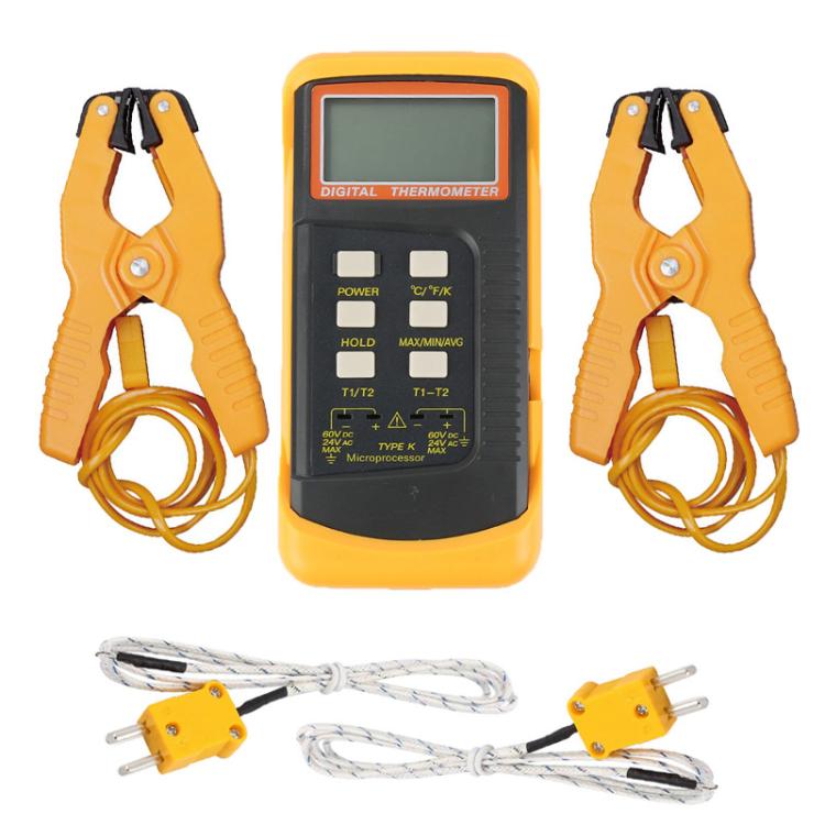 Dual-channel Temperature Clamp Contact Industrial Thermometer – Shockproof
