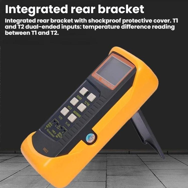 Dual-channel Temperature Clamp Contact Industrial Thermometer – Shockproof