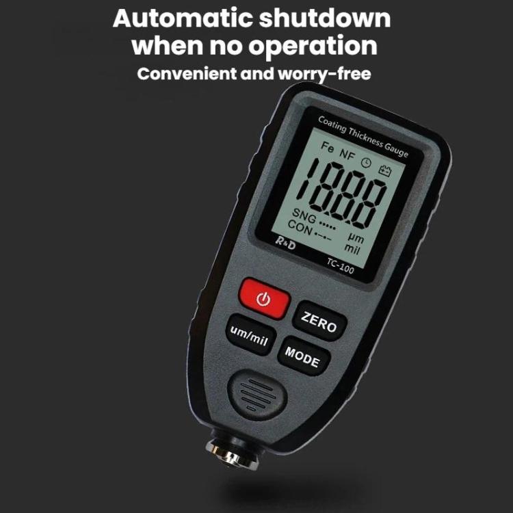 R&D INSTRUMENTS TC-100 High-Precision Coating Thickness Gauge Automotive Paint Film Thickness Tester, TC-100 – Wear-resistant, Magnetic
