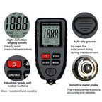 R&D INSTRUMENTS TC-100 High-Precision Coating Thickness Gauge Automotive Paint Film Thickness Tester, TC-100 – Wear-resistant, Magnetic