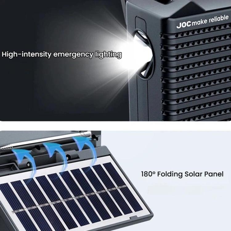 JOC TG-099BT-S Full-Band Solar Radio With Flashlight Portable Bluetooth Radio, JOC TG-099BT-S – Bluetooth