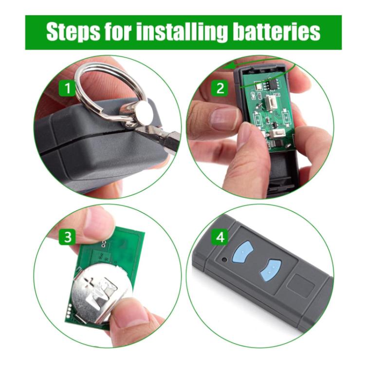 For HORMANN HSE2 / HSE4 868MHZ Copy Garage Door Wireless Remote Control, 2-Button 868MHZ – Durable Build, Easy to Use