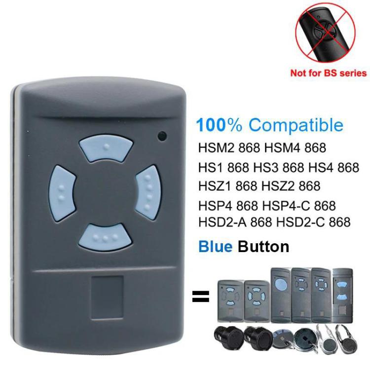 For HORMANN HSM2 / HSM4 868MHZ Wireless 4-Button Garage Door Remote Control, 4-Button – Durable Build, Easy to Use