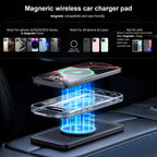 For Apple / Huawei / Xiaomi Qi Standard Car Magnetic Wireless Charging Anti-Slip Mat With Indicator Light, USB, Type-C