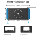 For Apple / Huawei / Xiaomi Qi Standard Car Magnetic Wireless Charging Anti-Slip Mat With Indicator Light, USB, Type-C