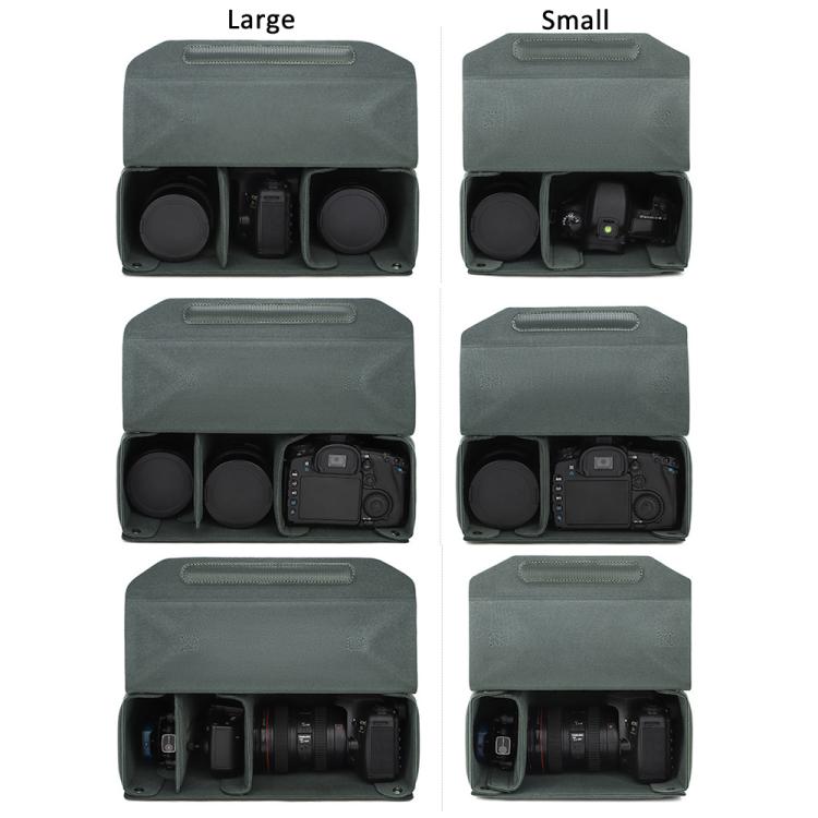 Modular Multi-Purpose Camera Insert Bag Eco-Friendly Protective Case for Mirrorless/DSLR Cameras and Lenses, M Gray, L Gray, M Black, L Black