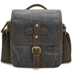 Waxed Canvas Camera Messenger Bag with Adjustable Dividers for DSLR Photography and Travel, L Dusty Yellow, L Army Green, S Army Green, S Dusty Yellow, S Deep Gray