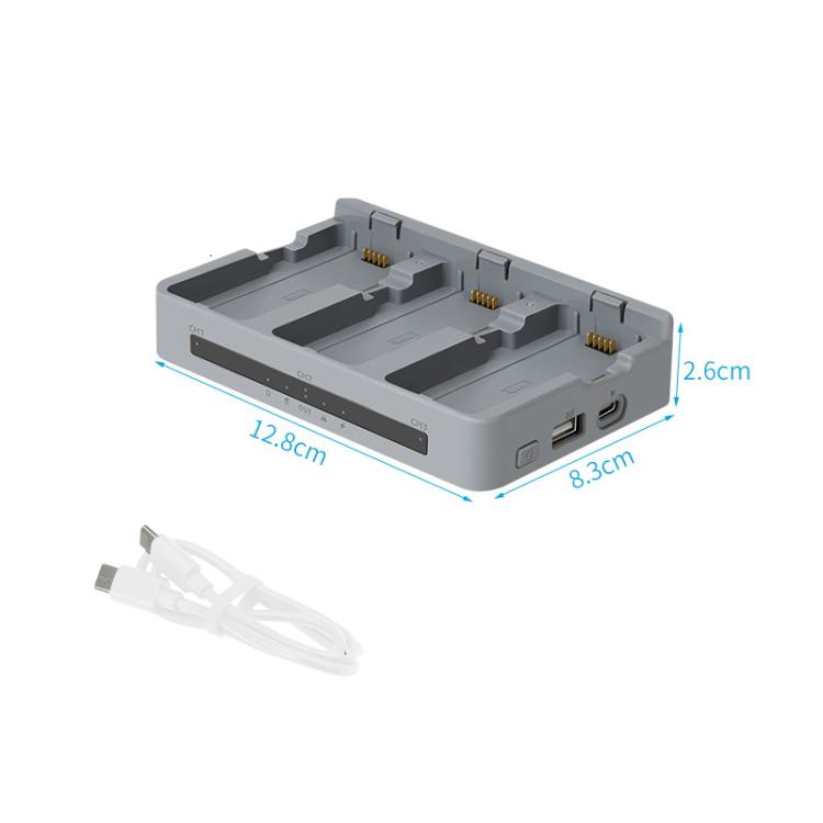 For DJI Neo 2 YX Triple Battery Charger Hub with PD 65W Fast Charging 3-Channel Power Management, 3-channel