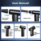 Computer Case Keyboard Dust Blower Car Home Dust Remover Powerful Cordless Mini Fan, 90G, 130G, 180G