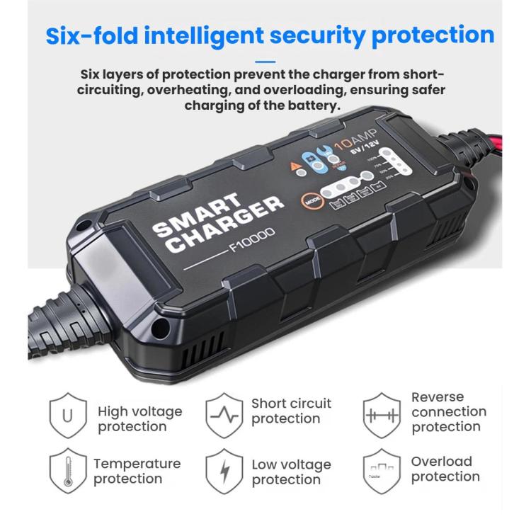 110V Eight-Stage Intelligent Motorcycle Lithium Battery Charger
