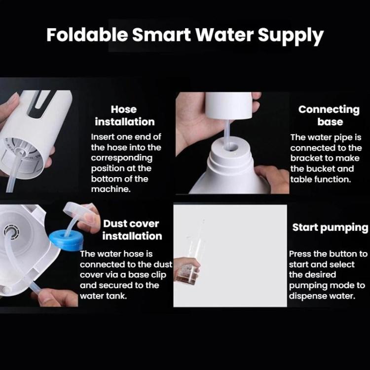Electric Foldable Water Pump For Bottled Water Household Intelligent Water Dispenser, No Base, With Base