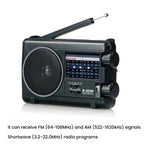 TECSUN R-305P Full-Band Radio Portable Retro Analog Dial DSP Radio, R-305P – Durable Build, Easy to Use
