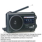 TECSUN R-305P Full-Band Radio Portable Retro Analog Dial DSP Radio, R-305P – Durable Build, Easy to Use