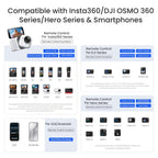 aMagisn Bluetooth Remote Controller 3.0 Universal Version For Insta360, GoPro Hero, Android/ios Smartphones, DJI OSMO 360, Action 6/5 Pro/4, AM40