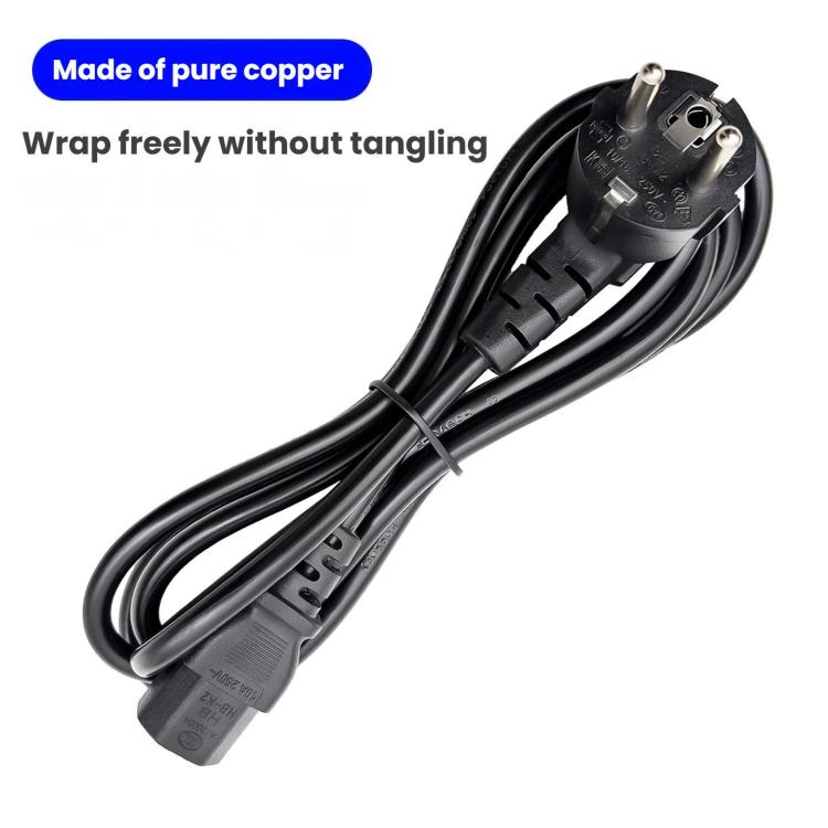 1.5m Pure Copper Power Cable 3 Pin 0.75 Square Computer Monitor Display Cable, 1.5m x 0.75 – Durable Build, Easy to Use