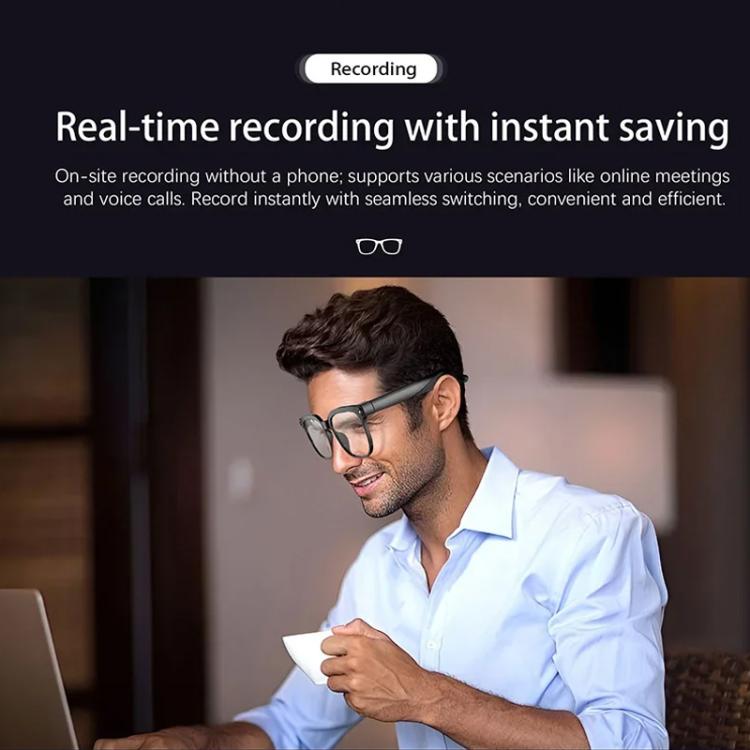 M02S Smart Glasses with 8MP HD Camera, 1080P Video, AI Voice Assistant, Recording, Translation, Transparent, Sunglasses, Photochromic, Transparent+Sunglasses, Transparent+Photochromic