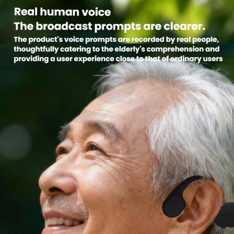 Bone Conduction Hearing Aid Bluetooth Integrated Unit Built-in Microphone, Dark Gray – Magnetic, Bluetooth