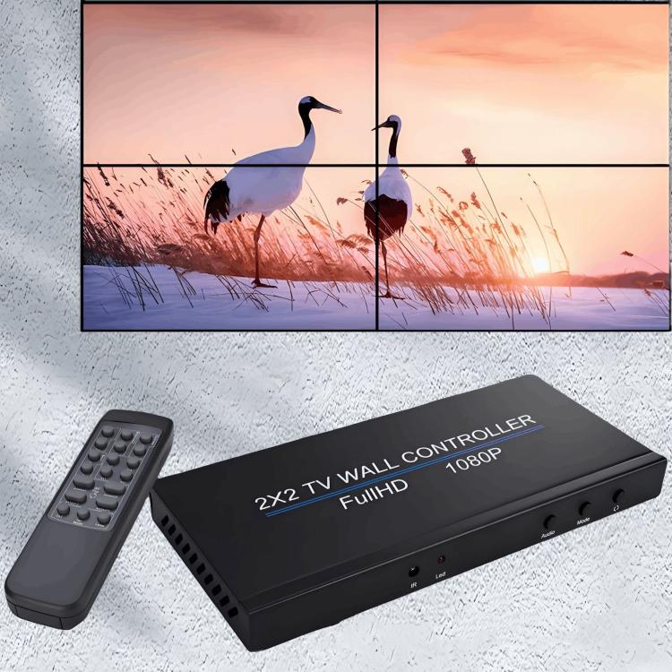 NK-BT150 HDMI 2x2 Video Display Processor Video Wall Controller, US Plug, EU Plug, UK Plug, AU Plug – TPU, 4K