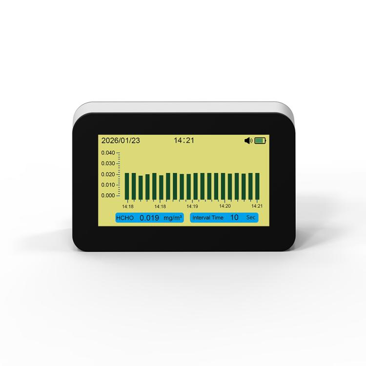 9-In-1 Air Quality Monitor For HCHO/PM2.5/CO2/TVOC, Temperature & Humidity, AQI, Adjustable Alarm, Type-C Charging, DM368