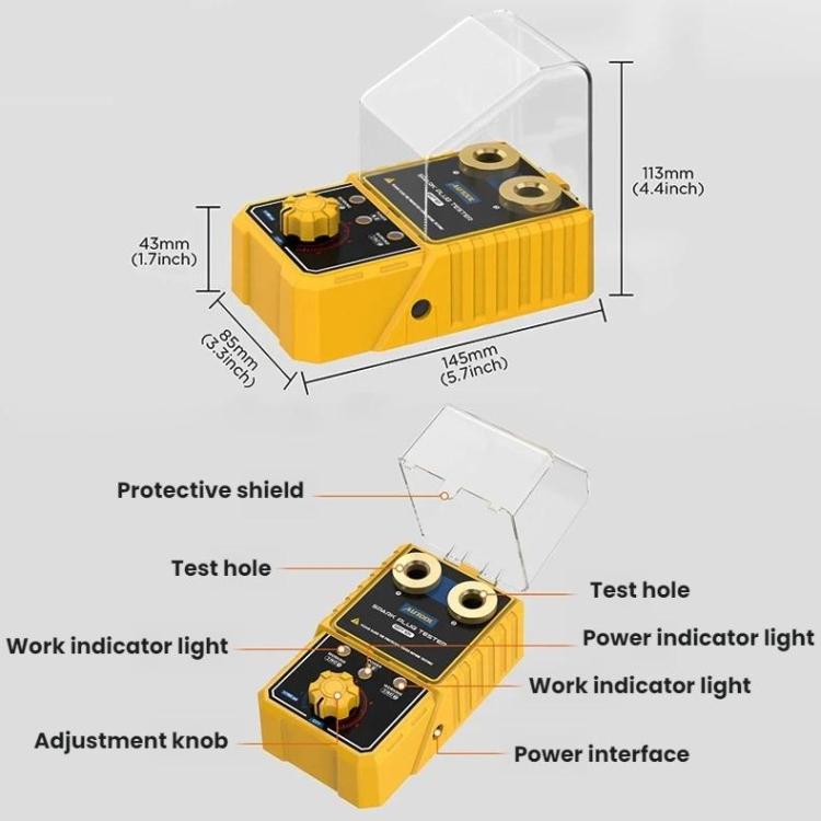 AUTOOL Automotive Dual-Hole Spark Plug Tester Ignition System Diagnostic Tool, US Plug, EU Plug – Durable Build, Easy to Use