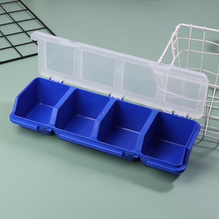 Screw Parts Classification Storage Box Oblique Opening Miscellaneous Box For Hardware Accessories Blue