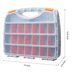 Hardware Tool Storage Box With Handle Adjustable Compartment Miscellaneous Box, Orange