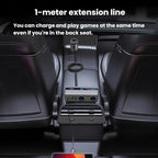 1 To 9 Car Cigarette Lighter With Independent Switches Voltage Display & Retractable Cable Car Charger, GE08 – Fast Charging, TPU